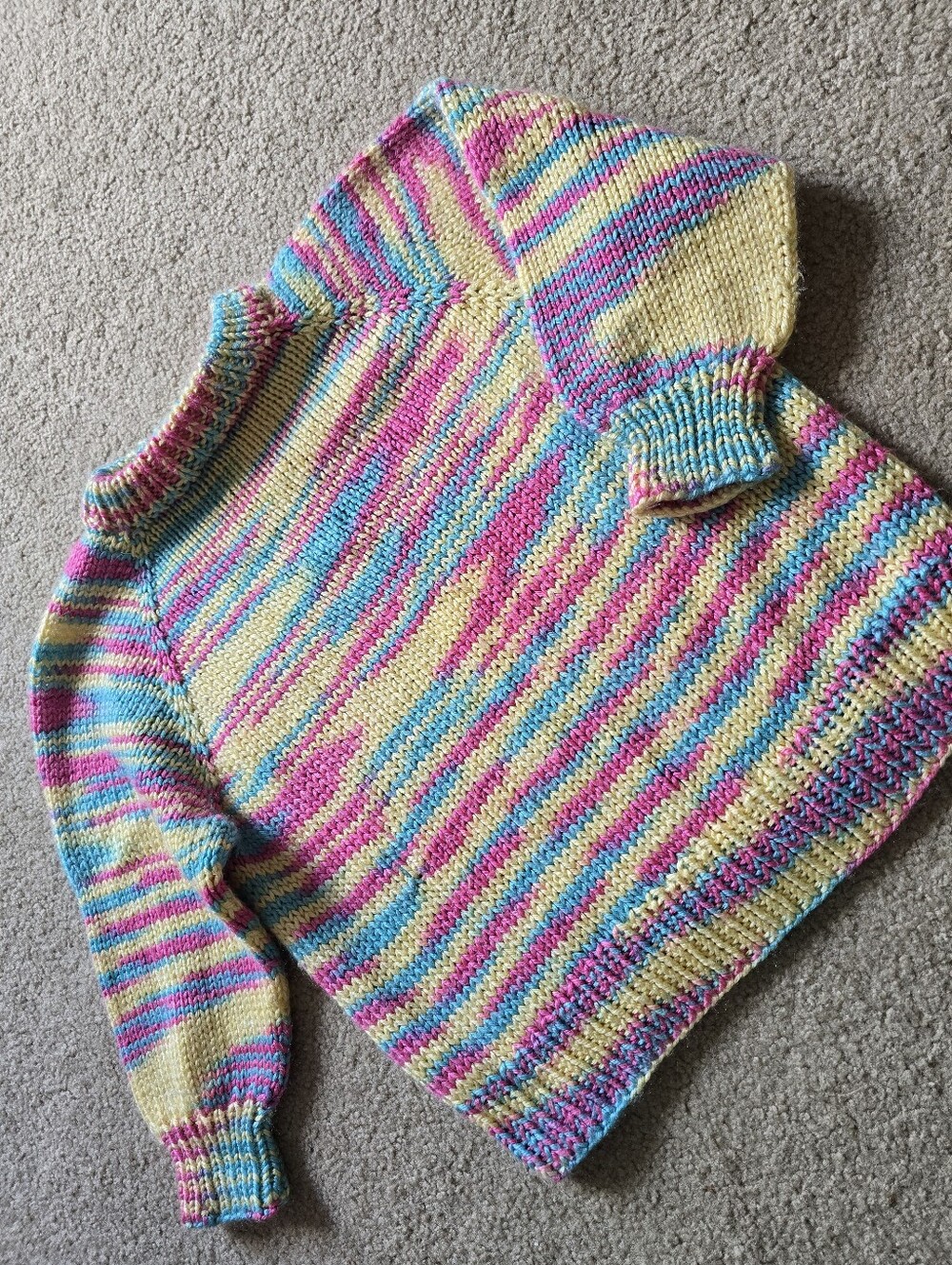 OOAK Handmade Kids Chunky Knit Sweater Youth Medium Large 8/10/12